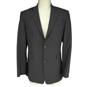 PHILIPPE DUBUC  Wool Blend Stretch Sport Coat Black Pinstripe‎ Men's Blazer 38R
